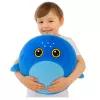 LEAN TOYS Kasvav Plüšš Sinine Hai Hüppepall Pumbaga 50 cm