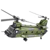 LEAN TOYS Ehitusklotside komplekt Sõjaväehelikopter CH-47 Chinook 1451 tk