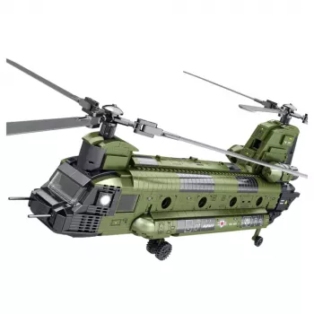 LEAN TOYS Ehitusklotside komplekt Sõjaväehelikopter CH-47 Chinook 1451 tk