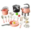 LEAN TOYS Köögikomplekt Potid Toiduvalmistamise Tarvikud Roosa 32 tk