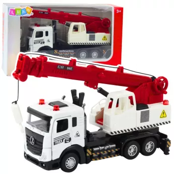 LEAN TOYS Veok kraanaga, metallkabiin, reguleeritav nool, valgus- ja helisüsteem