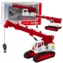 LEAN TOYS Roomkraana pöörleva kabiini, valguse, heli ja metallkonksuga – 1:14 mõõtkavas raadio teel juhitav ehitusmasin
