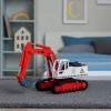 LEAN TOYS Metallroomikuekskavaator liigutatava pöördkopaga, kabiini, tulede ja helidega