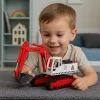 LEAN TOYS Metallroomikuekskavaator liigutatava pöördkopaga, kabiini, tulede ja helidega
