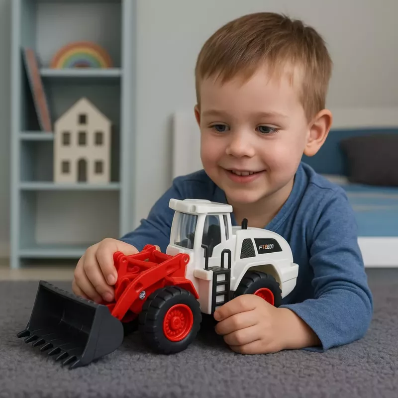 LEAN TOYS Ehitusmasin Ekskavaator Buldooser Liigutatav Metallkulp Tuled Helid