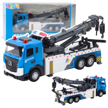 LEAN TOYS Veok Poomveok Pukseerimisauto Metallkabiin Tuled Helid