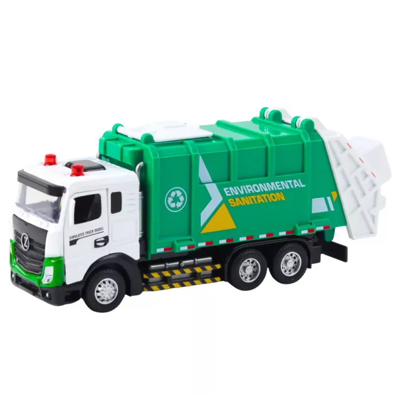 LEAN TOYS Prügiauto Lastele Metallkabiin Konteiner Heled Helid Roheline