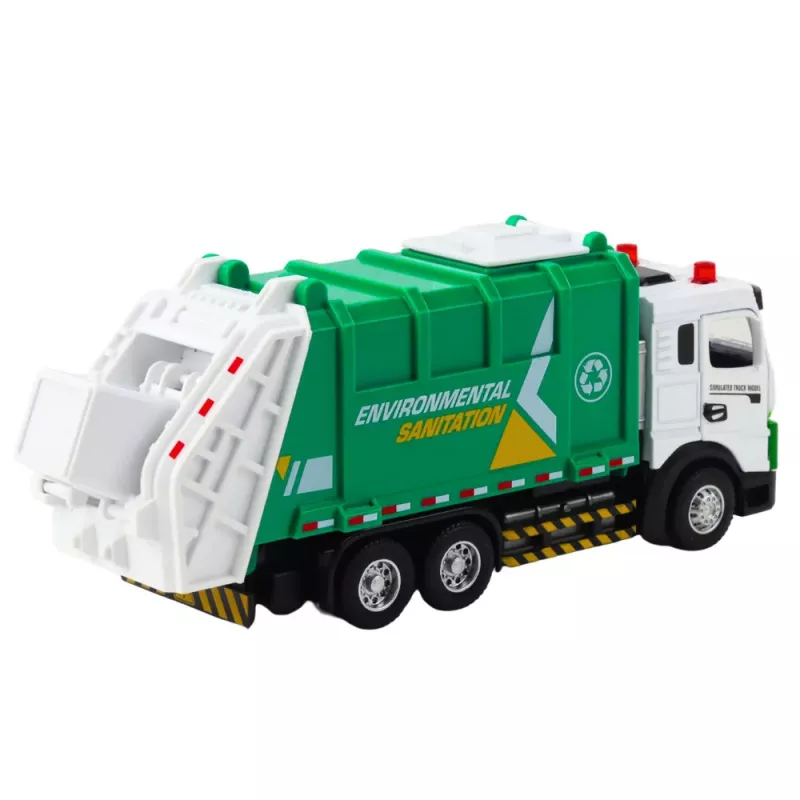 LEAN TOYS Prügiauto Lastele Metallkabiin Konteiner Heled Helid Roheline