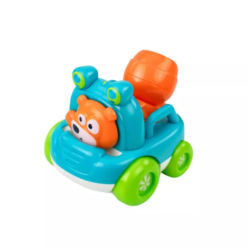 LEAN TOYS Ehitusmasinate komplekt loomadega väikelastele Värviline 3 tk