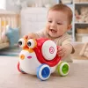 LEAN TOYS Interaktiivne tigukujuline sõidutrumm muusikaline õppimiseks punane