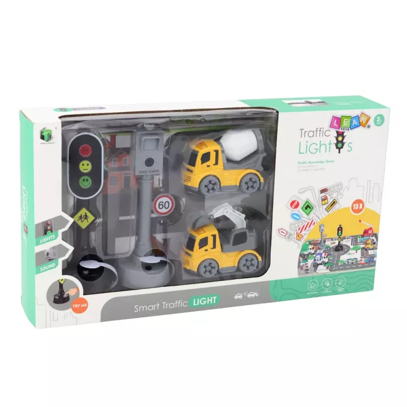 LEAN TOYS Foorumite, kiiruskaamera, mati, ehitusautode, tulede ja helide komplekt