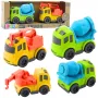 LEAN TOYS Ehitusmasinate Komplekt: Autod, Betoonisegisti, Konksuga Veok, BIOPlastik