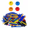 LEAN TOYS Hariduslikud Ehitusklotsid Kuulide Liumäe Raja Komplekt Värviline 550 tk