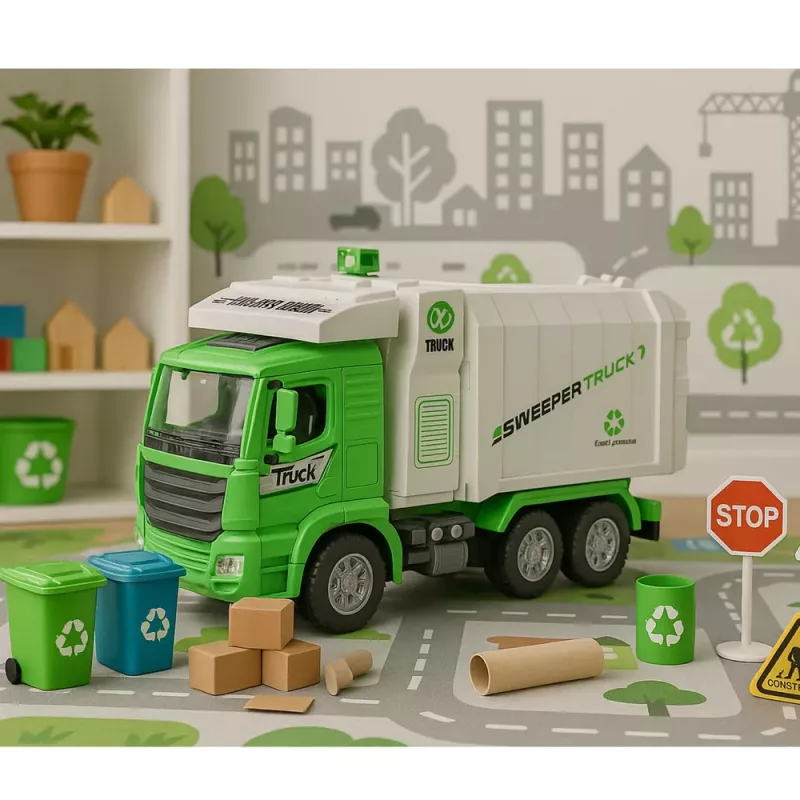 LEAN TOYS Prügiauto City Lights Sounds Green