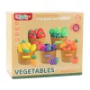 LEAN TOYS Puu- ja köögiviljade sorteerimise õppekomplekt lõikamiseks 34 tk.