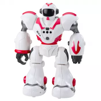 LEAN TOYS Interaktiivne kaugjuhitav RC robot 16 funktsiooni tulede ja helidega roosa