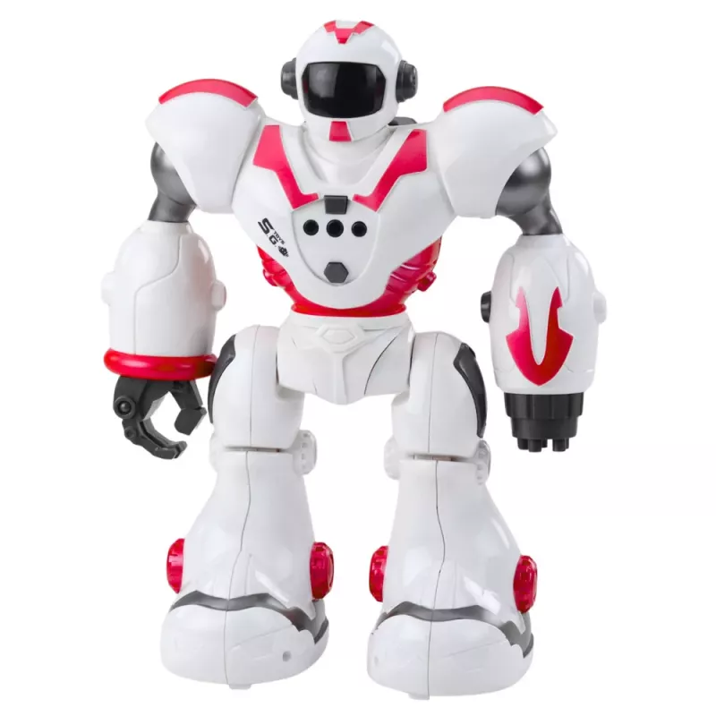 LEAN TOYS Interaktiivne kaugjuhitav RC robot 16 funktsiooni tulede ja helidega roosa