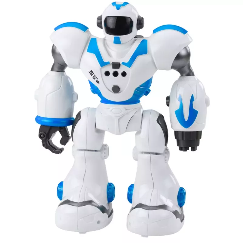 LEAN TOYS Interaktiivne kaugjuhitav robot RC 16 funktsiooni tulede ja helidega sinine