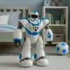 LEAN TOYS Interaktiivne kaugjuhitav robot RC 16 funktsiooni tulede ja helidega sinine