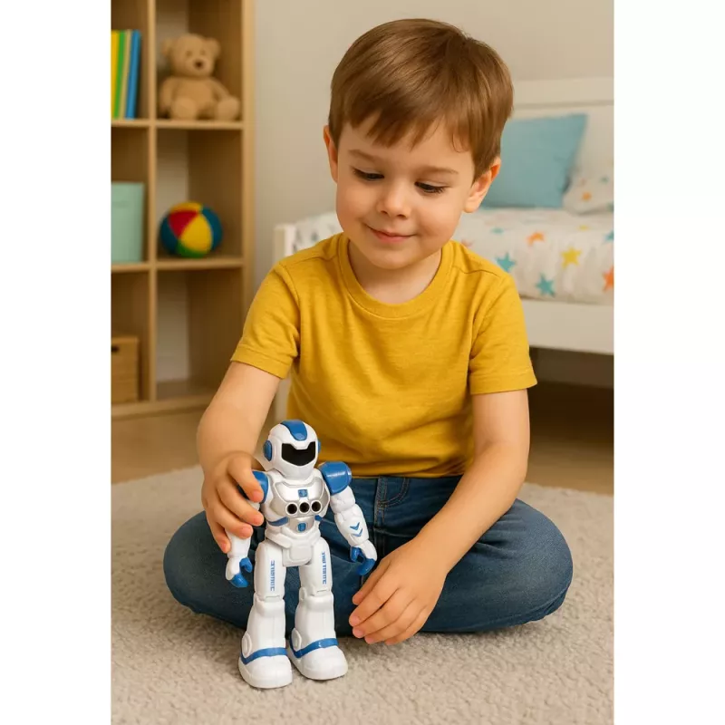 LEAN TOYS Kaugjuhitav Õppe Robot RC Rääkiv Tantsiv Valgus Heled Sinine