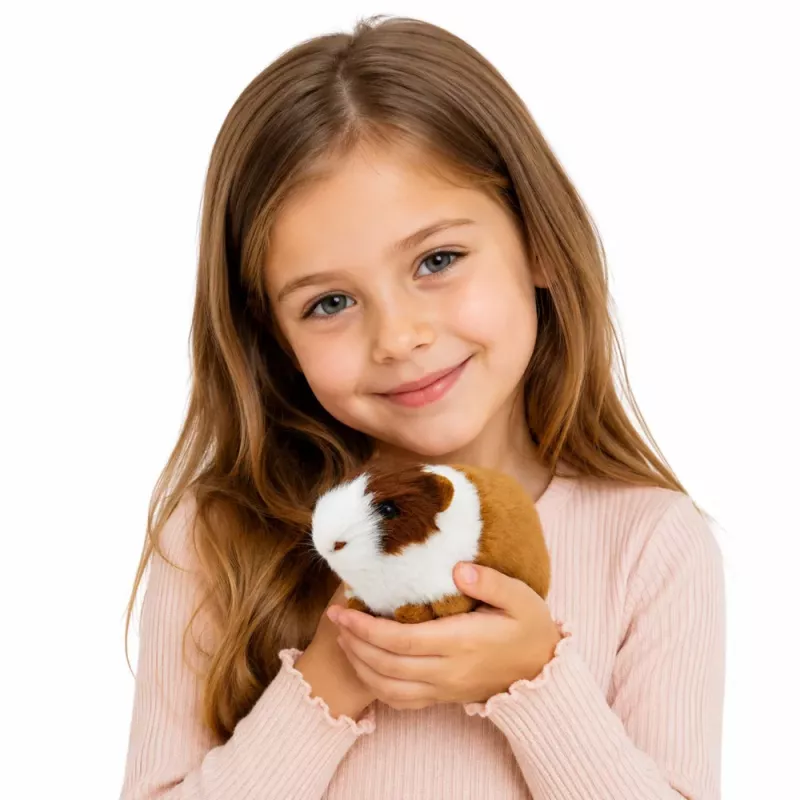 LEAN TOYS Merisiga realistliku pehme karvaga loom pruun 12 cm