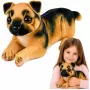 LEAN TOYS Plush Dog German Shepherd Cuddly Toy 25 cm