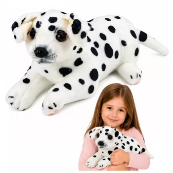 LEAN TOYS Plush Dalmatian Dog Cuddly Toy Soft Dog 25 cm