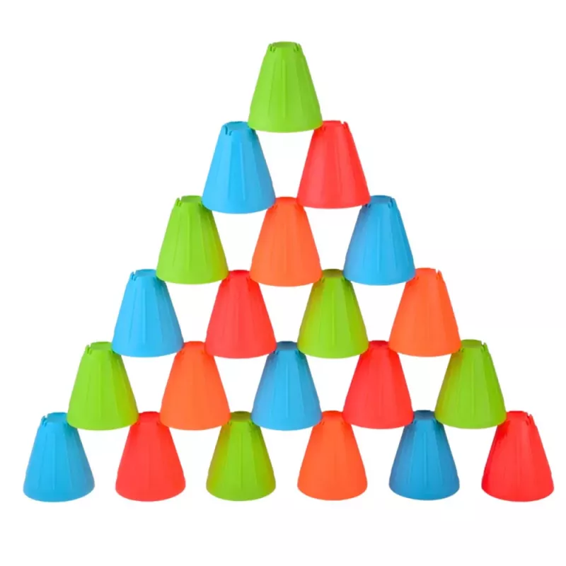 LEAN TOYS Hariduslik Oskusmäng Fast Cups 3in1 Pallid Topsid 38 tk.