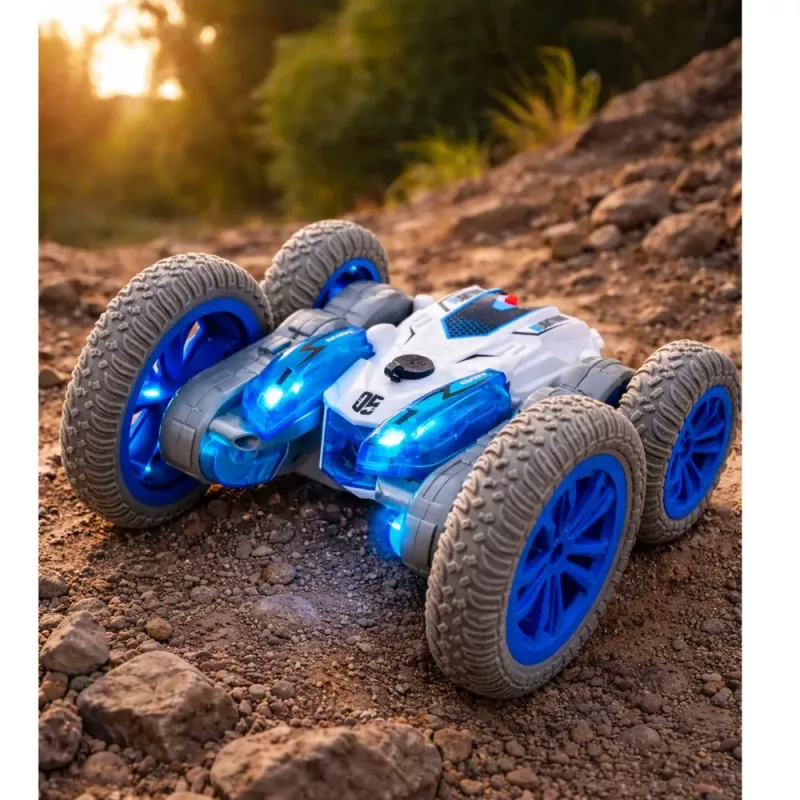 LEAN TOYS Kaugjuhitav trikiauto RC tuled suits drift 360° sinine