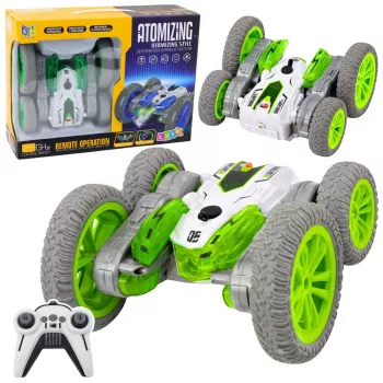 LEAN TOYS Kaugjuhitav trikiauto RC tuled suits libisemine 360° Roheline