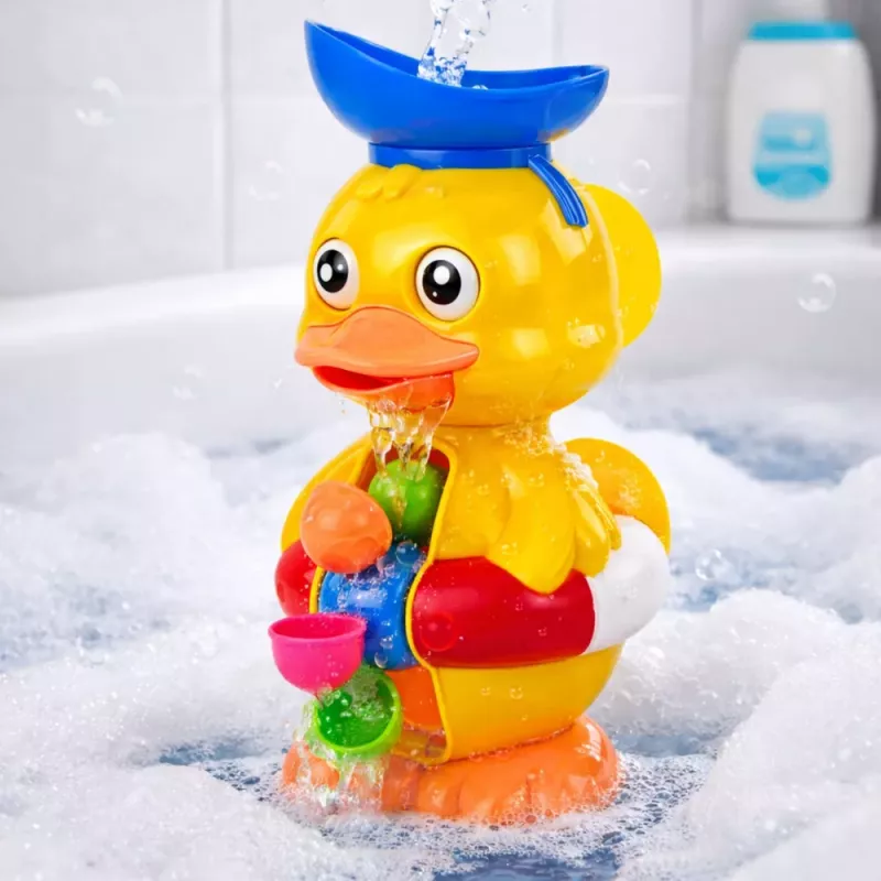 LEAN TOYS Interaktiivne vannimänguasi Part vesiveski, iminappade ja lusikaga