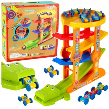 LEAN TOYS Crocodile Car Slide Balance Track 5 Levels