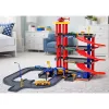 LEAN TOYS Mitmekorruseline Parkimismaja 4 Korrust Tõstuki Kopteri Autodega 70 Osaga