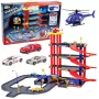 LEAN TOYS Mitmekorruseline Parkimismaja 4 Korrust Tõstuki Kopteri Autodega 70 Osaga