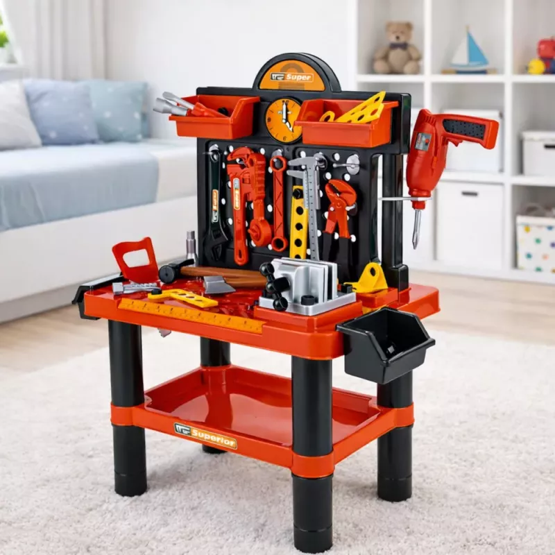 LEAN TOYS Laste Töökoja DIY Laud Tööriistade Aksessuaarid 70 cm