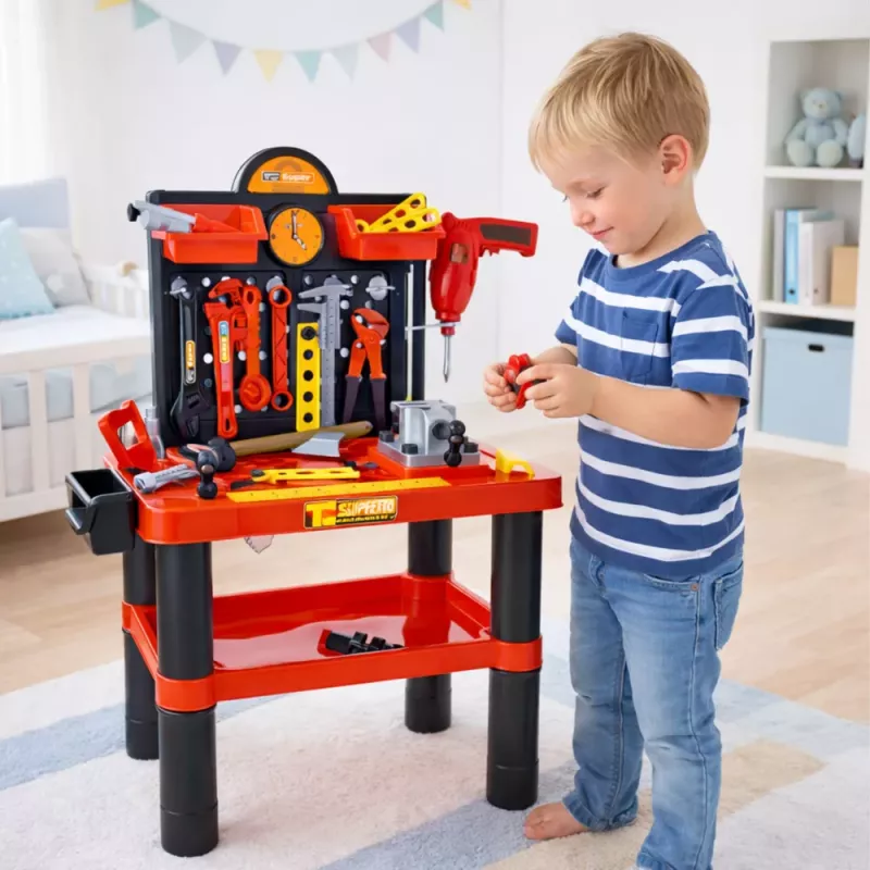 LEAN TOYS Laste Töökoja DIY Laud Tööriistade Aksessuaarid 70 cm