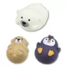 LEAN TOYS Vannimänguasjade Komplekt Õngitsemine Kummiloomad Pastelsõel 4 tk
