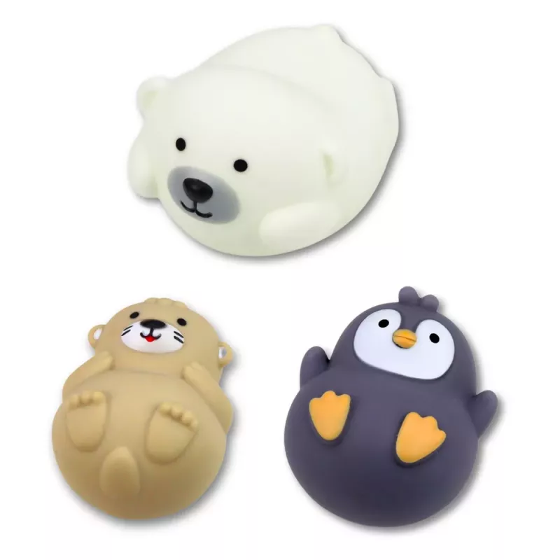 LEAN TOYS Vannimänguasjade Komplekt Õngitsemine Kummiloomad Pastelsõel 4 tk
