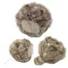 LEAN TOYS Plush Brown Kitten Keychain with Wiggle Tail and Squeaking Sound, 9 cm