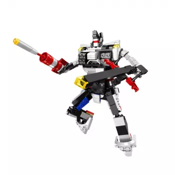 LEAN TOYS Ehitusklotsid Sportauto Robot 2in1 Valge 320 tk