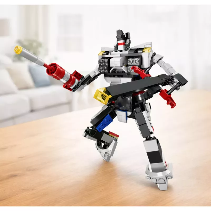 LEAN TOYS Ehitusklotsid Sportauto Robot 2in1 Valge 320 tk