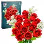 LEAN TOYS Ehitusklotsid Lillkimp Punased Roosid Gipsofiila 952 tk