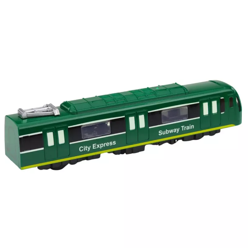 LEAN TOYS Metro Train City Express Opening Doors Lights Sounds Green