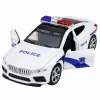 LEAN TOYS Police Car Opening Doors Motorized Lights Sounds White