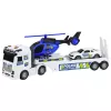 LEAN TOYS Politseiveok, Puksiirveok, Auto, Helikopter, Tuled ja Helid Komplekt