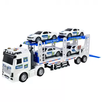 LEAN TOYS Politseiveok Haagisauto Politseiautode Transport Heli ja Valgusega