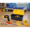 LEAN TOYS Tööriistakomplekt karbis, akutoitel kruvikeeraja tarvikutega, 23 tk