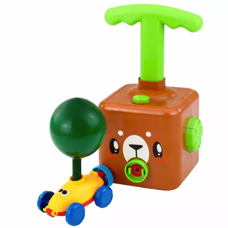 LEAN TOYS Mängukomplekt õhupallikäivitusautode ja kaisukaruga lastele