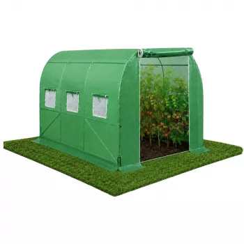 LEAN Kasvuhoone Köögiviljadele, Roheliste UV-akendega, 3,5x2x2M, 7M²