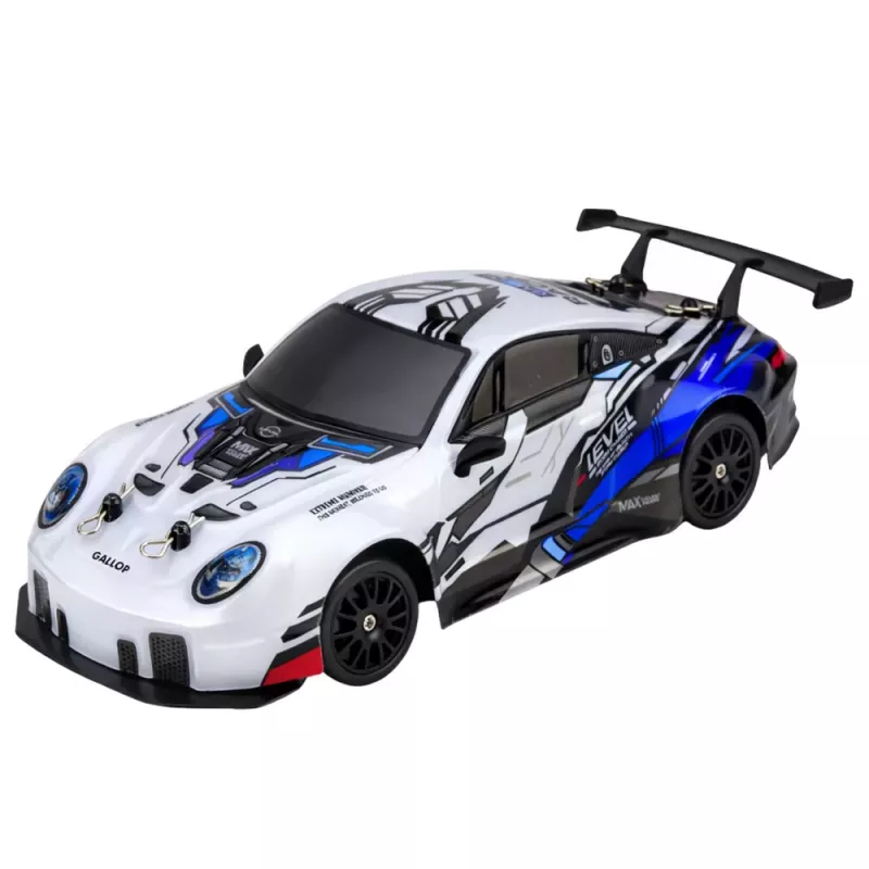 LEAN TOYS Kaugjuhitav trikiauto RC vahetatavate ratastega 4WD Sinine 1:24